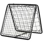 HOMCOM Angle Adjustable Double Sided Rebounder Net Training Aid Target Soccer Goal Kickback For Football, Baseball, Basketball - 75L x 75W cm