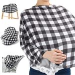 The Peanutshell 6 in 1 Nursing Multi Use Cover - Buffalo Check