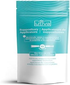 Utiva Suppository Applicators – Disposable Vaginal Suppository Applicators – Hygienic Individually Wrapped Vaginal Treatment Applicators for Women, 15 Disposable Vaginal Applicators