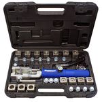 Mastercool 72475-PRC Universal Hydraulic Flaring Tool Set with Tube Cutter, Blue and Silver