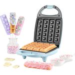 Giles & Posner EK5419NGSBL Stick Waffle Maker – Mini Belgian Waffle Maker with Non-Stick Plates for Easy Cleaning, Non-Slip Feet, 3 Min Preheat Time, Power/Ready Indicator Lights, Pastel Blue, 520W