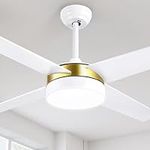 YITAHOME 52 Inch White Gold Ceiling