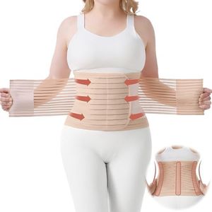 Trendyline Postpartum Belly Wrap for Mums: C Section Recovery Belt with Firm Compression for After Birth Support & Swelling Relief - Adjustable Breathable Abdominal Binder Postnatal Diastasis Recti