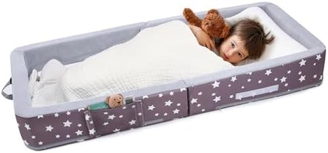 Mooedcoe Foldable Toddler Floor Bed with Sides, Folding Toddler Bed for Travel Kid Foam Sleeping Cot