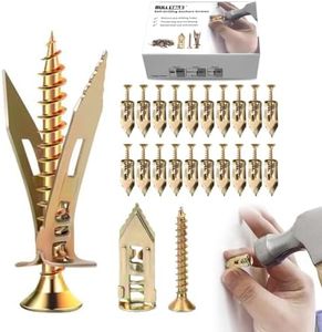 Drywall Anchors and Screws kit Self Drilling Drywall Anchors,New Drywall Screws and Anchors with Door Hinge Repair Tool Easy for Fixing Garden Statues,Patio Furniture,Garden Decor(1.18IN,20pcs)