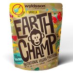 Vegan Protein Powder (No Scoop Included) 1kg - EarthChamp by Wyldsson - Plant Based Vanilla Protein Powder Shake, Dairy Free, Gluten Free, Lactose Free Protien Powder (Vanilla)