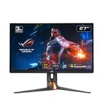 ASUS ROG Swift 27” 4K Gaming Monitor (PG27UQR) - UHD (3840 x2160), Fast IPS, 160Hz (Above 144Hz), 1ms, FreeSync Premium Pro, Variable Overdrive, DisplayPort, HDMI, DisplayHDR 600, 96% DCI-P3