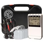Twin Stim Plus TENS Machine and EMS Muscle Stimulator - 4-Channel TENS Unit for Back Pain Relief, Lower Back Pain Relief, Neck Pain, Includes Case, Pain Relief, Muscle Recovery