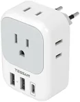 European Travel Plug Adapter USB C,