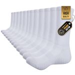 TANSTC Mens Socks Wicking Breathable Cushion Comfortable Casual Crew Socks Outdoor Multipack Performance Hiking Trekking Walking Athletic Socks 6 Pairs