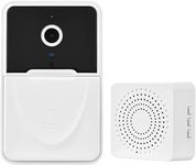 INFINIBYTE Wireless Video Dorrbell Camera - Single-Click Video Calling WiFi Indoor Camera | 5MP 1080p FHD, 360° PTZ Control, Color Night Vision, Two-Way Video/Audio, Mini Video Doorbell (White)