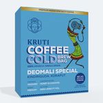 Kruti Coffee - Cold Brew Coffee Drip Bags pack Of 5 | Easy Brewing Travel Coffee Bags | Premium Arabica Coffee Bean Bags | Medium Roast Ground Coffee | Speciality Coffee Beans Freshly Roasted & Ground | Deomali Special - Koraput Coffee