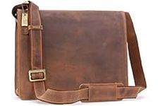 VISCONTI - Leather Messenger Shoulder Bag for Men - Medium/Large 13 to 14 inch Laptop Bag - Work Bag for A4 Notebooks - 18548 HARVARD - Oil Tan