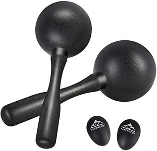 EASTROCK Maracas Shaker Rattles ABS Sand Hammer Hand Percussion Rattles for Adults, Great Percussion Instrument for Live Performance and Band Accompaniment, Black