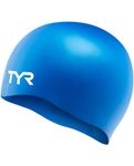 TYR Wrinkle Free Silicone Swim Cap (Blue)