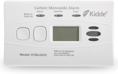 Kidde 10LLDCO Ten Year Life Carbon Monoxide Alarm Digital Display with Sealed Longlife Battery