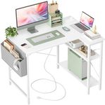 TIQLAB Small Computer Desk with Pow