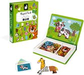 Janod - MagnetiBook Animals - Part Educational Magnetic Game Teaches Fine Motor Skills and Imagination - Suitable for Ages 3 and Up, J02723