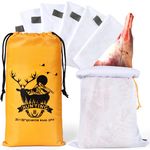 Deer Game Bags Elk Hunting Bag Reusable 33-Inch Heavy Duty Drawstring Hunting Meat Bags Game Quarter Bag with Reflective Strip, 5 Pack