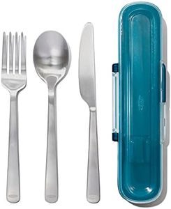 OXO Prep & Go Reusable Utensil Set Silver