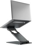 NULAXY Laptop Stand for Desk, Adjustable Laptop Riser Ergonomic Laptop Holder Adjustable Height from 1.2" to 20", Supports up to 22lbs, Compatible with MacBook, All Laptops Tablets 10-17"(Space Grey)