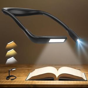 Neck Reading Light Rechargeable 2000mAh 10-80Hrs Eye-friendly Wide Light for Reading Knitting Camping Work Crochet Accessories Book Lovers Gifts for Birthday Graduation Father Mothers Day Christmas