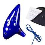 GERUI Zelda Ocarina, 12 Hole Legend of Zelda Ocarina of Time, Zelda Alto C Triforce Link Cosplay Ceramic Replica