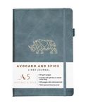 A5 Hardback Notebook by Avocado and Spice® with Gift Box & Velvet Bag - A5 Notebook Journal for Men and Women - Lined Journal Notebook A5-200 Pages Daily Planner (Grey, Lined)