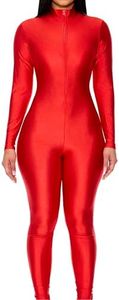 Forplay Women's Mock Neck Jumpsuit, Red