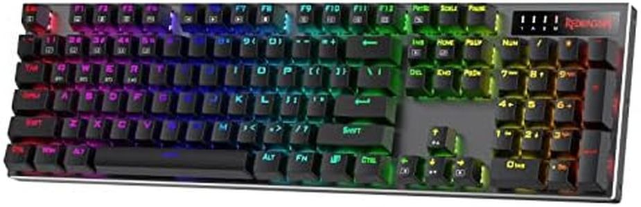 Redragon K556 PRO Upgraded Wireless RGB Gaming Keyboard, BT/2.4Ghz Tri-Mode Aluminum Mechanical Keyboard w/No-Lag Connection, Hot-Swap Linear Quiet Red Switch