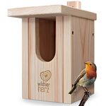 Wildlife Heart I Bird Nestheline Deals Made of Solid Wood - Screwed, Nesting Boxes for Birds, Nesting Box red throats, Bird House Incubator for Birds, birded Box Weatherproof