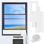 AGPTEK Window Vent Kit for Air Conditioner, AC Window Slide Kit Plate for 5/5.9Inch Exhaust Hose, Length Adjustable 16.5”- 47” with 2 in 1 Coupler & Mesh, Suit for Sliding Window, for Portable AC Unit