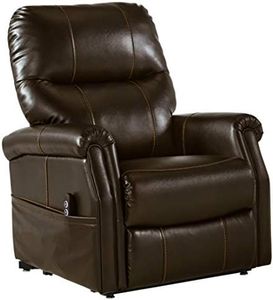 Ashley Markridge Faux Leather Lift Recliner, Brown