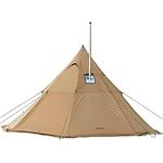 FireHiking Camping Hot Tent 4-8 Person Tipi Tent with Stove Jack for Bushcraft, Cooking and Heating (L, Polyester)