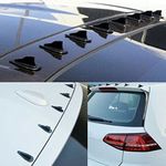 yonwait 10 PCS Diffuser Shark Fin Kit Compatible with Spoiler Roof Wing Air Vortex Generator Car Exterior Accessories Black #101