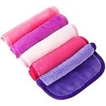 Amaxiu 5Pcs Makeup Remover Cloths, Microfiber Cloth Facial Cleaning Wipes Face Cloths Makeup Remover Make Up Towels Washcloths for Sensitive Skin Daily Travel Eye Skincare(A)