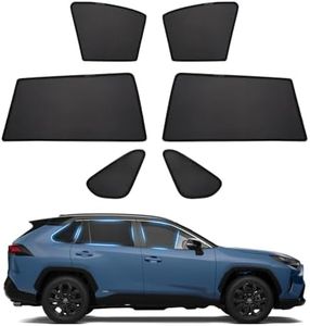 Powerty Compatible with Window Shade Toyota RAV4 2019-2023 Magnet Custom Side Window Sunshades UV Rays Protection 6PCS