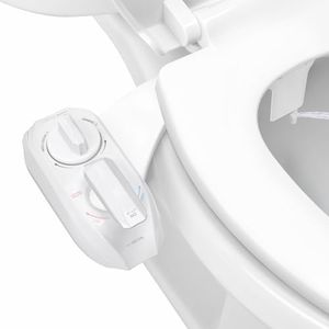 Luxe Bidet NEO 320 Plus – Next-Generation Warm Water Bidet Toilet Seat Attachment with Innovative EZ-Lift Hinges, Dual Nozzles, and 360° Self-Cleaning Mode (White)