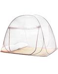 QWORK Mosquito Net For Bed, Pop Up Mosquito Net, Foldable Double Door Mosquito Curtain,150 * 200 * 150cm