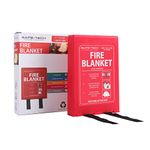 SAFE TECH Fire Blankets for Home, Large Size 1.2m x 1.8m Easy and Quick Unfolding Emergency Blanket