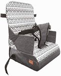 Dreambaby On-The-Go Kids Booster Seat - Portable High Chair with Handy Storage Compartments - Fits Most Dining Chairs - Lightweight, Compact, and Travel-Friendly