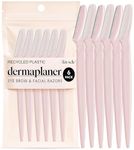 Kitsch Dermaplaning Tool - Face Razors for Women and Men, Eyebrow Trimmer and Face Shaver, Facial Hair Removal for Women and Men, Dermaplane Razor - 6pc Blush