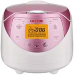 CUCKOO CR-0631F | 6-Cup (Uncooked) Micom Rice Cooker | 8 Menu Options: White Rice, Brown Rice & More, Nonstick Inner Pot, Made in Korea | White/Pink