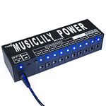 Musiclily Pro Guitar Power Supply 10 Way Isolated DC Output for 9V/12V/18V Effect Pedal With US Standard Adapter