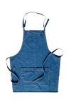 Bronta Mill Denim Apron with Twin Pockets for Men and Women - Chef Work DIY - Stonewash and Light Stonewash