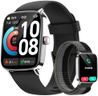 Smart Watch for Men Women, 1.85" HD Smartwatch Compatible iPhone/Samsung/Android (Answer/Make Calls), 100+ Sport Modes Fitness Tracker with Heart Rate/Sleep/SpO2 Monitor, IP68 Waterproof, with 2 Bands