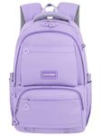 FIORETTO Lightweight School Backpack Womens, Cute School Bag for Girls, Laptop Rucksack Backpack for School Casual Daypacks Travel Backpack for College Work Purple