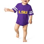 Little King College Football Infant Jersey Game Romper-LSU-Purple-12 Months