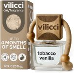 Vilicci Tobacco Vanilla Car Air Freshener – Luxury Vegan Hanging Car Perfume, Long-Lasting Auto & Home Fragrance, Premium Car Diffuser, Odor-Eliminating & Cruelty-Free Car Freshener