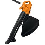 Electric Garden Leaf Blower Vacuum & Shredder - 3-in-1 - Lightweight 2.6kg - 10m Cable, Shoulder Strap, 35L Zipped Bag, Wheels - For Lawns, Paths, Patios, Driveways & More